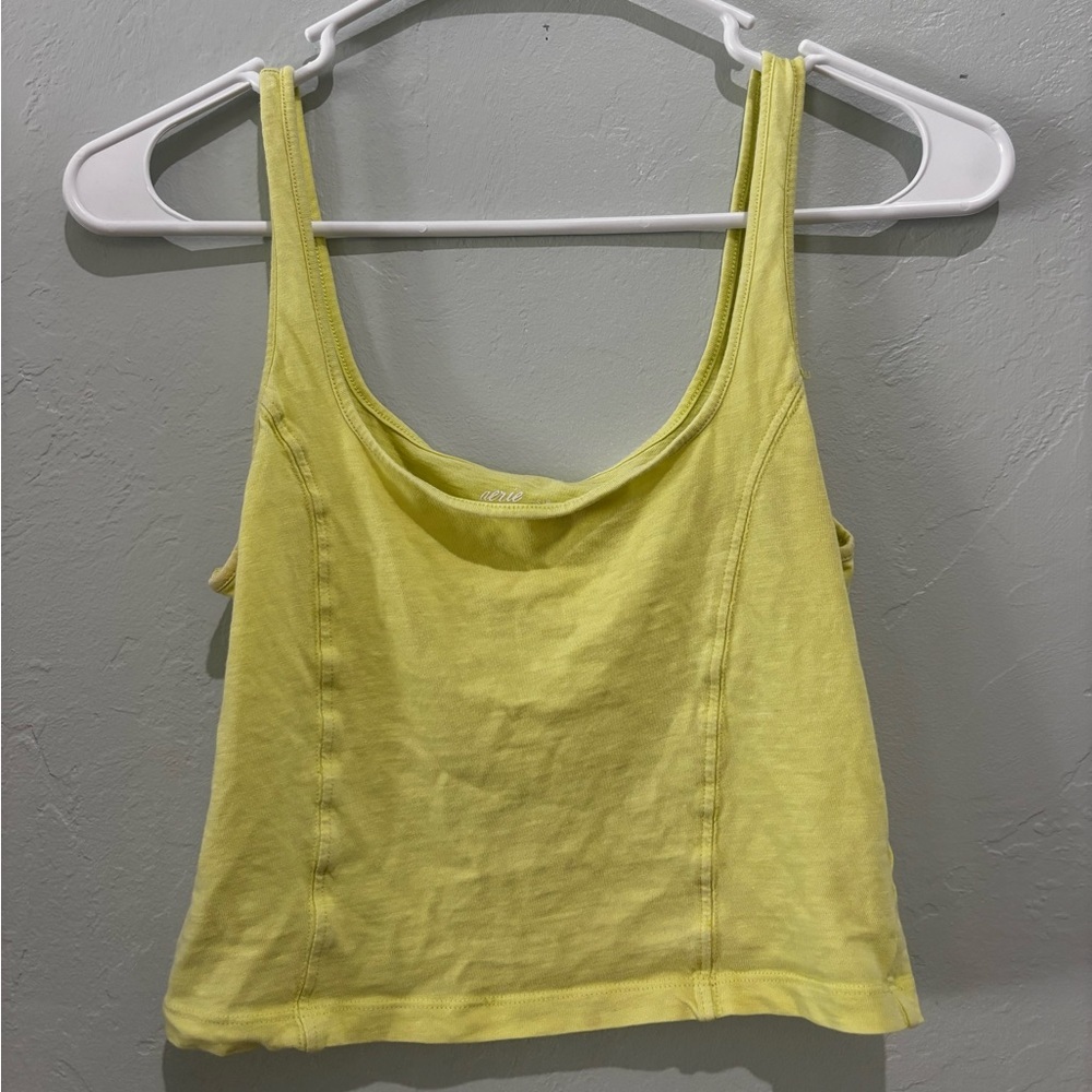 Aerie Light Yellow Crop Top